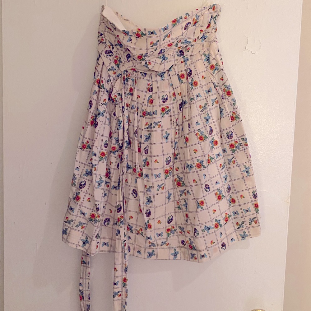 Floral/Butterfly Strapless Top